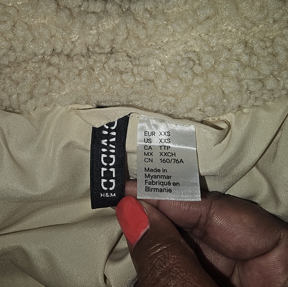 Short faux shearling jacket xxs - Picture 5 of 7